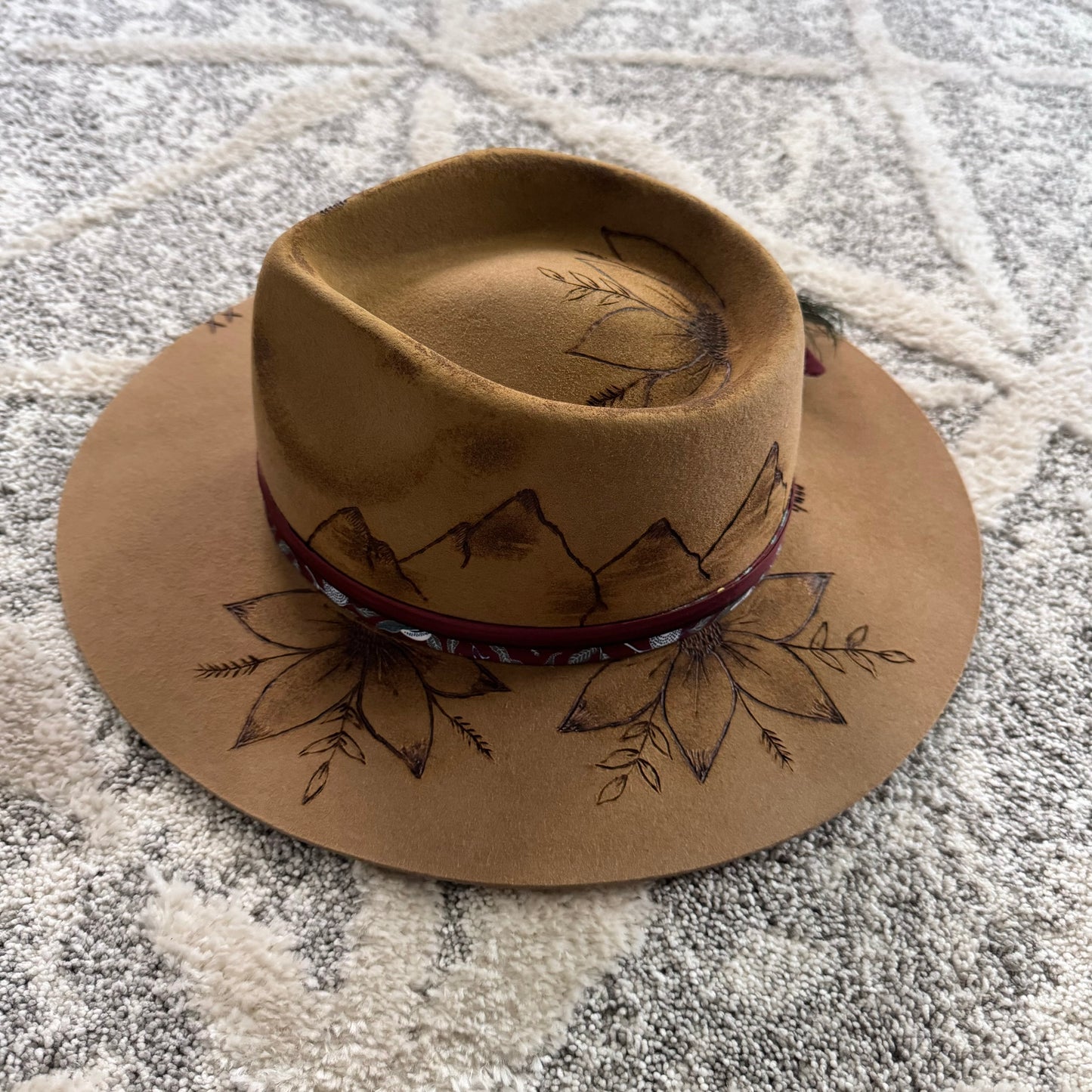 Custom Wool Fedora in Teak