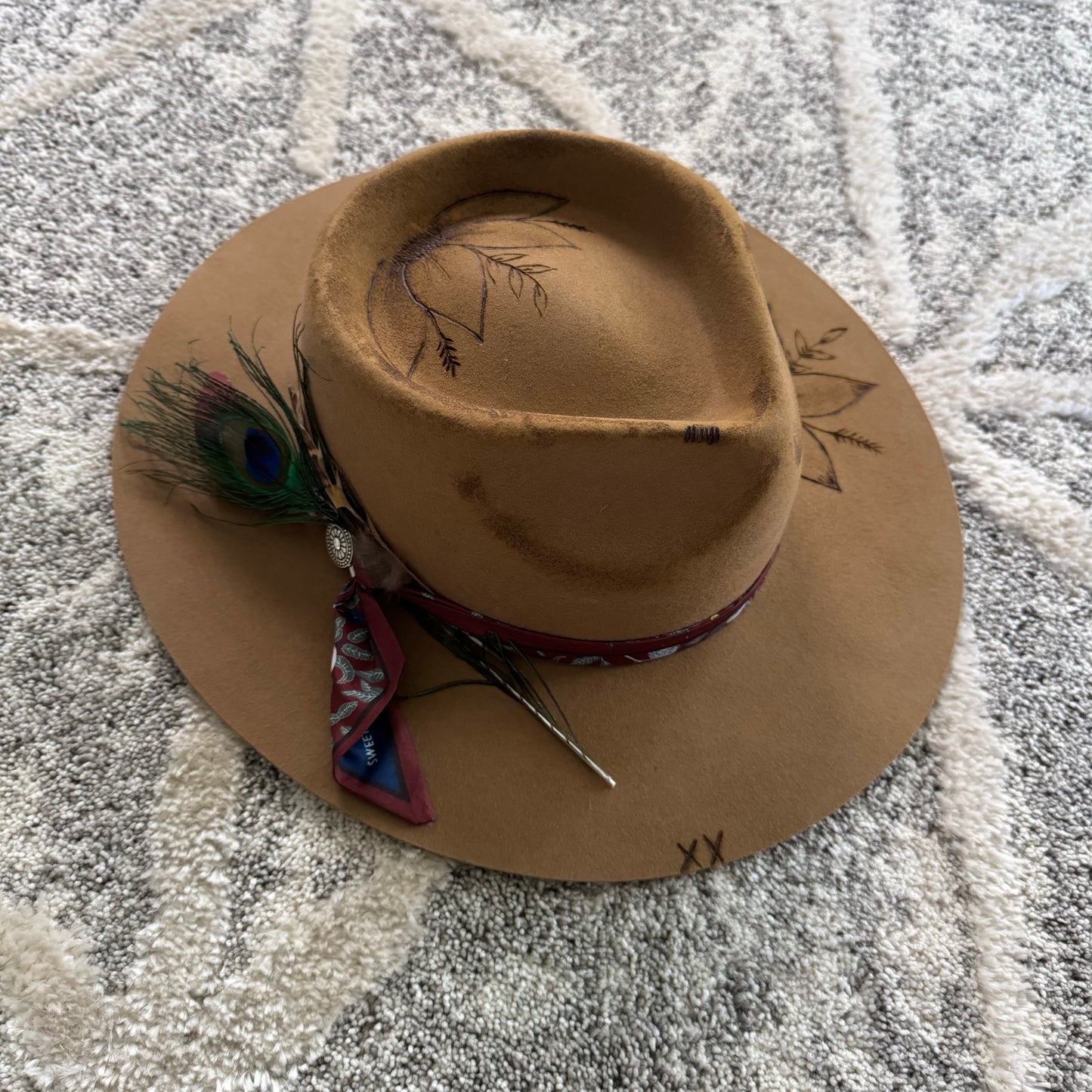 Custom Wool Fedora in Teak