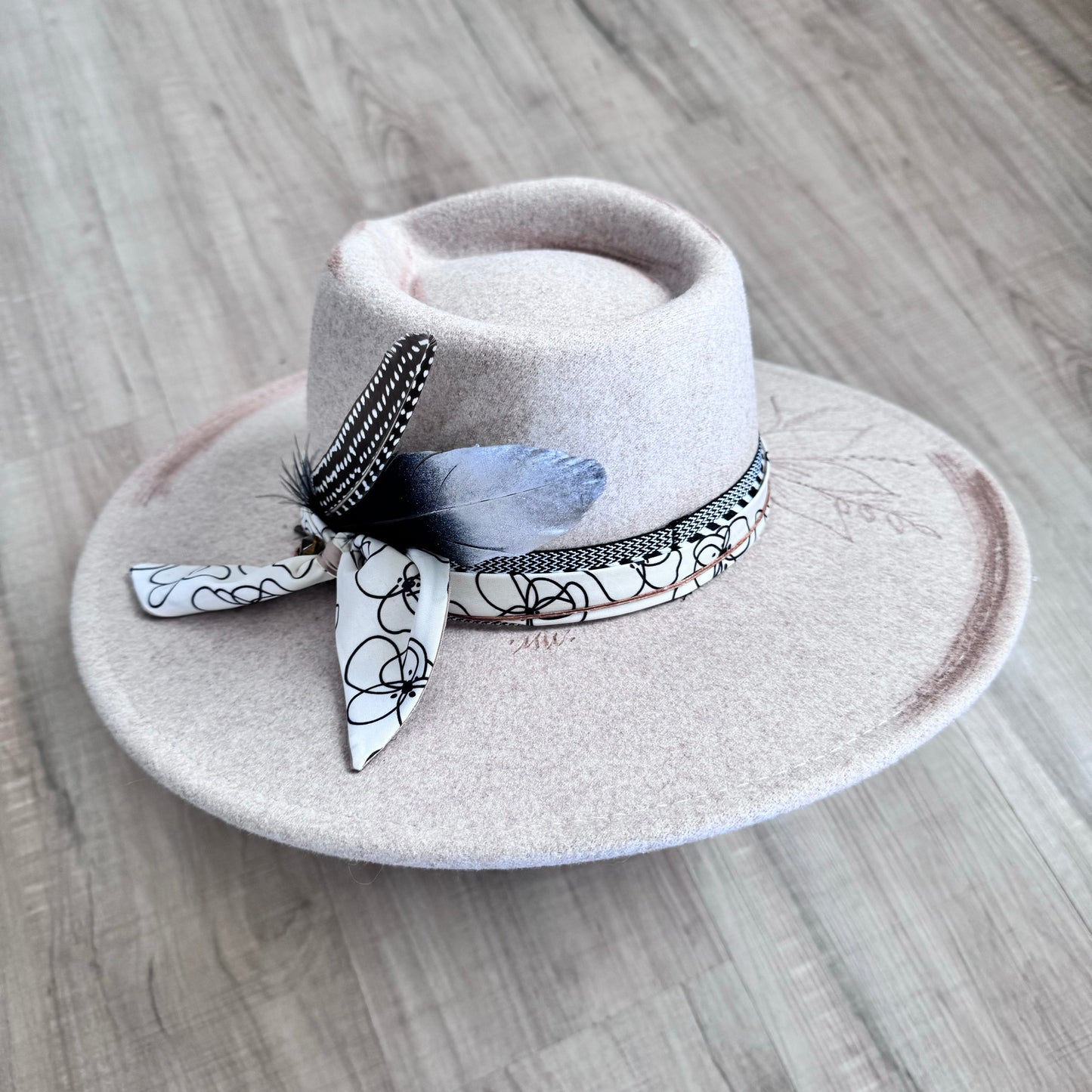 (McCracken) Custom Rancher Style Fedora (Wide Brim)