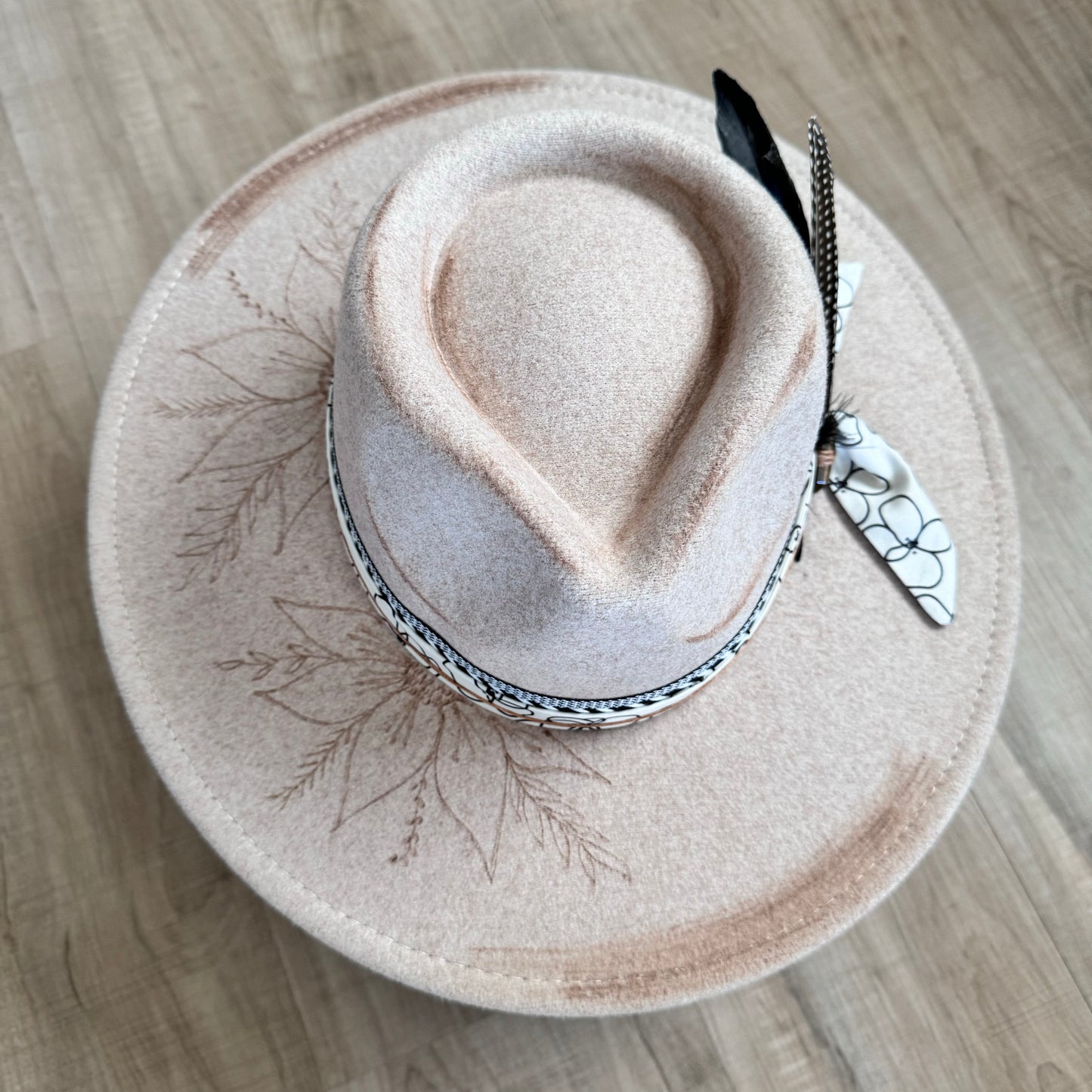 (McCracken) Custom Rancher Style Fedora (Wide Brim)