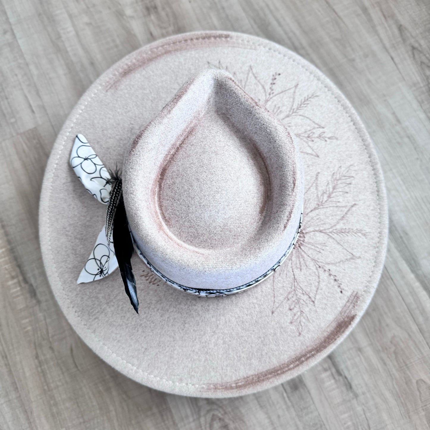 (McCracken) Custom Rancher Style Fedora (Wide Brim)