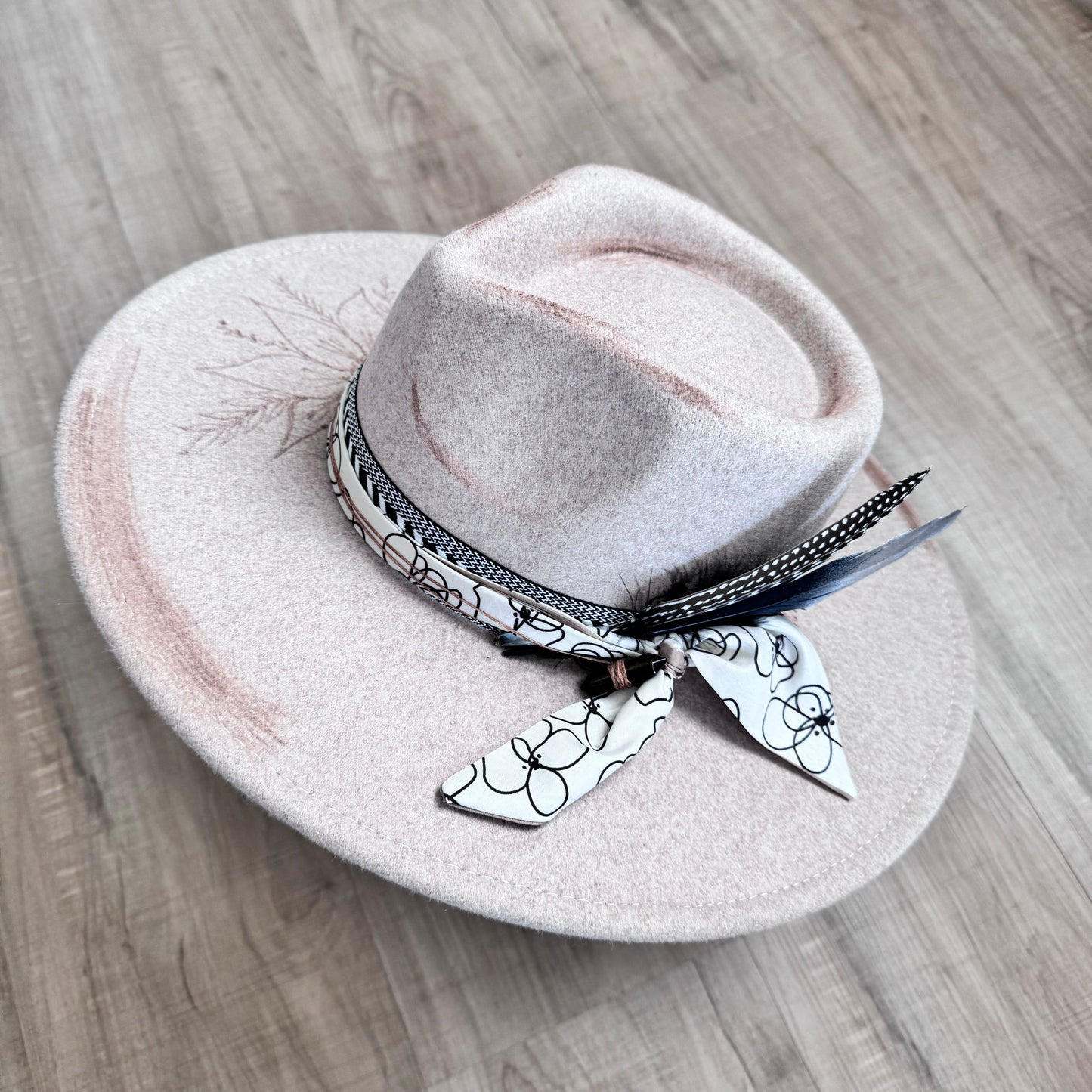 (McCracken) Custom Rancher Style Fedora (Wide Brim)