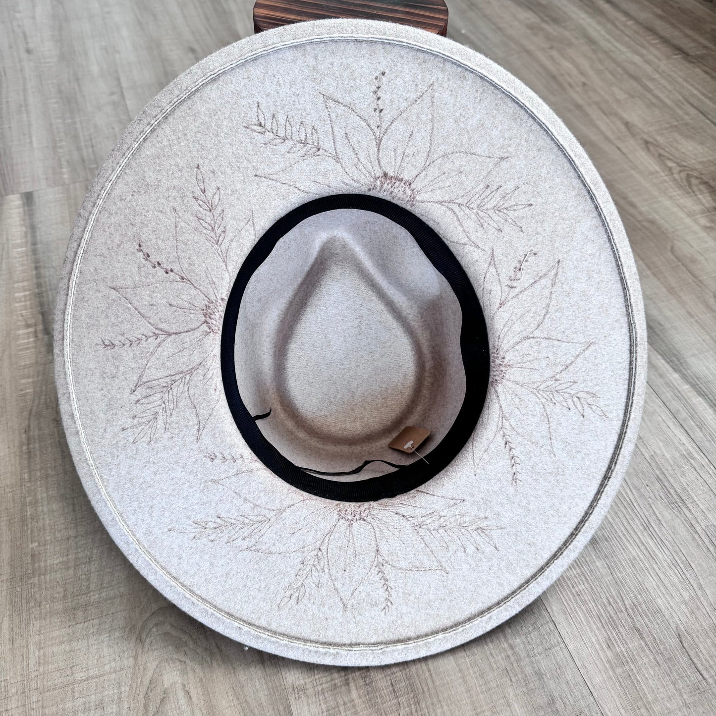 (McCracken) Custom Rancher Style Fedora (Wide Brim)