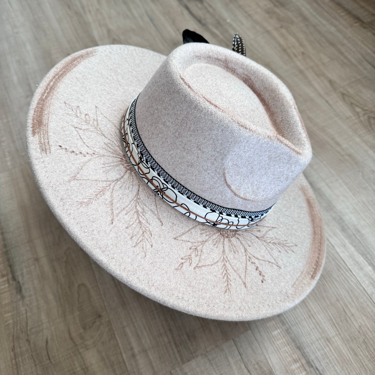 (McCracken) Custom Rancher Style Fedora (Wide Brim)