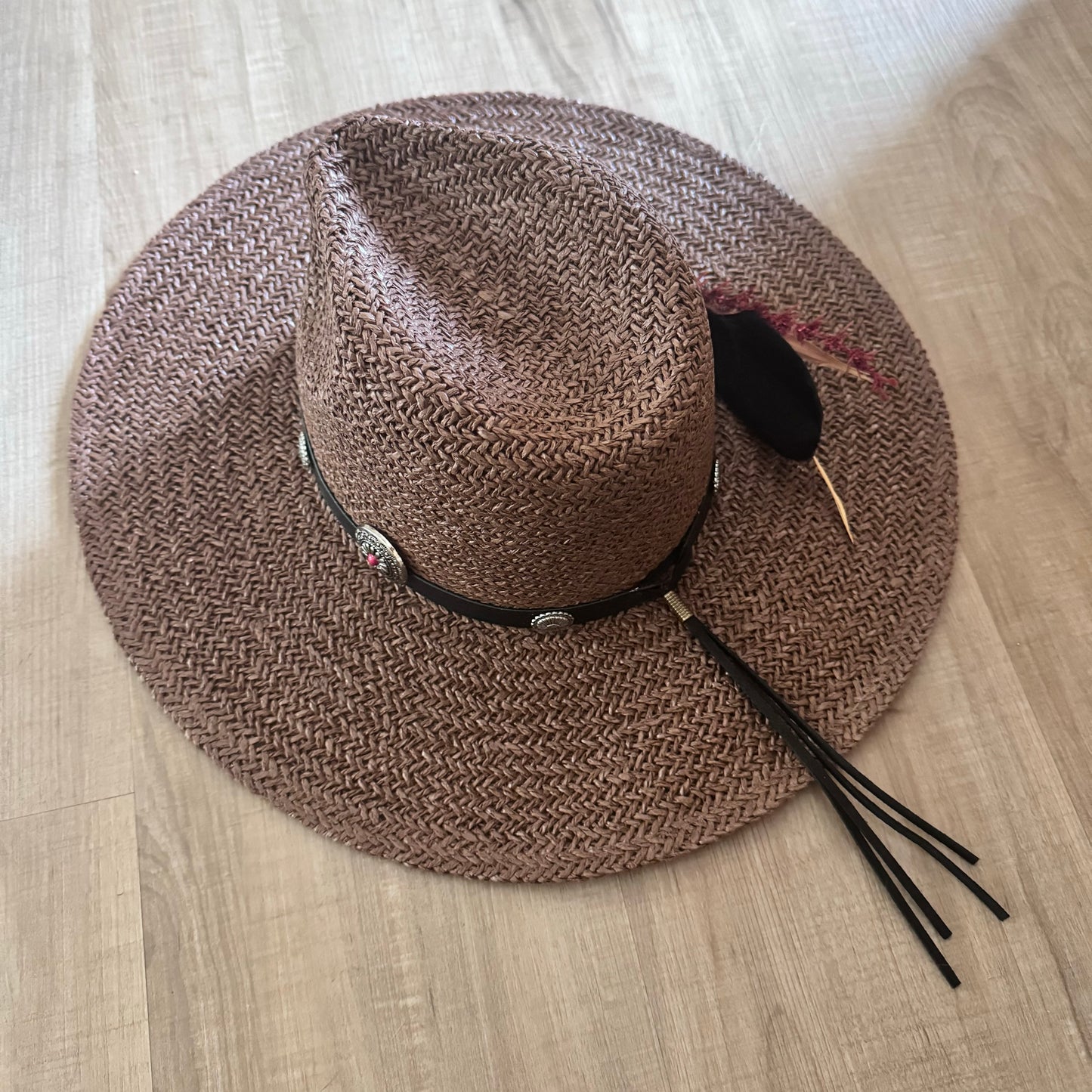 Brown Straw Fedora