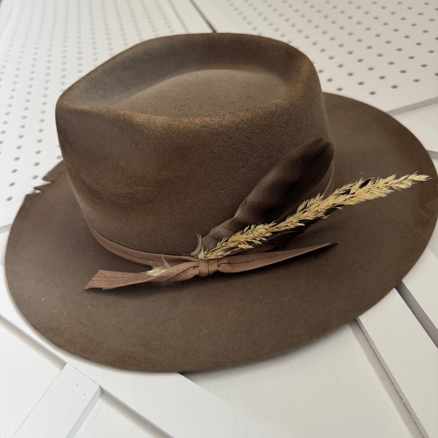 Custom LOC Wool Fedora MOSS