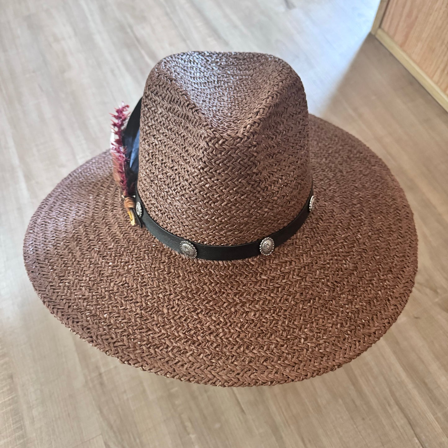 Brown Straw Fedora