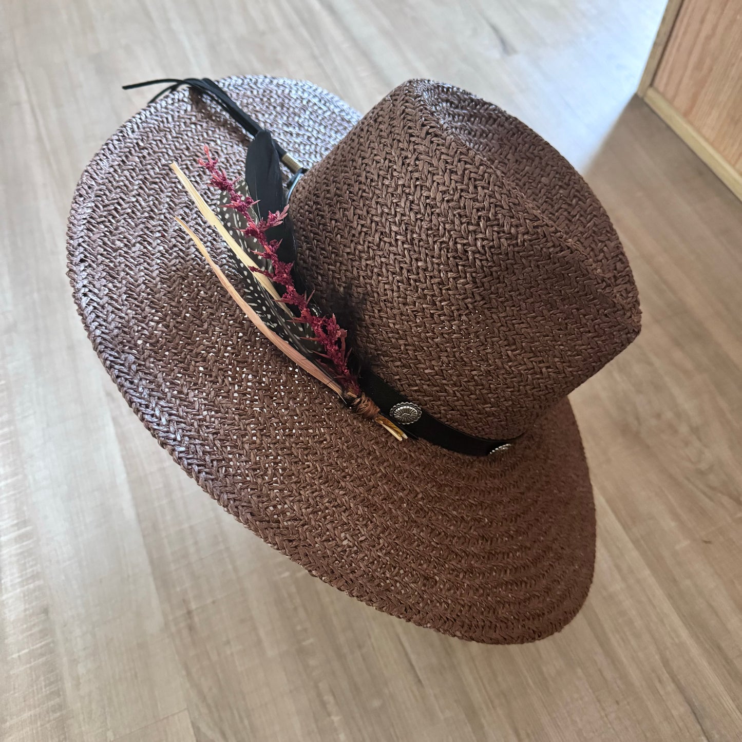 Brown Straw Fedora