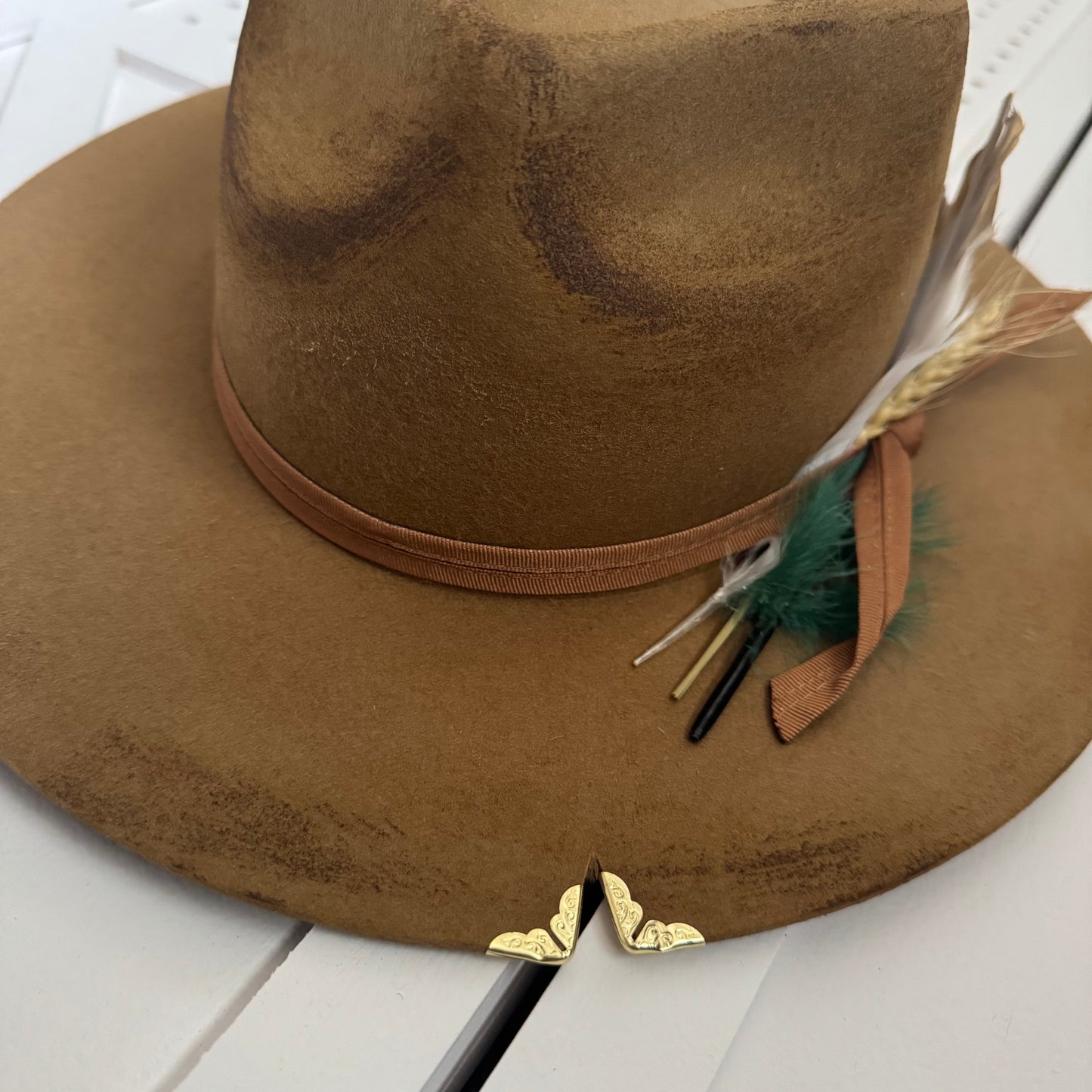 Custom LOC Wool Fedora TEAK