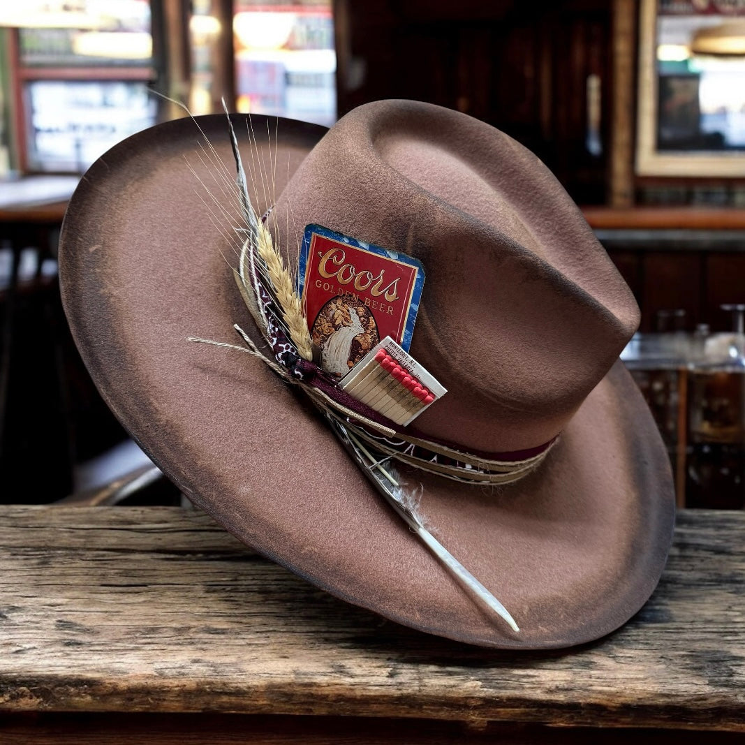Custom Wool Curled Brim Hat