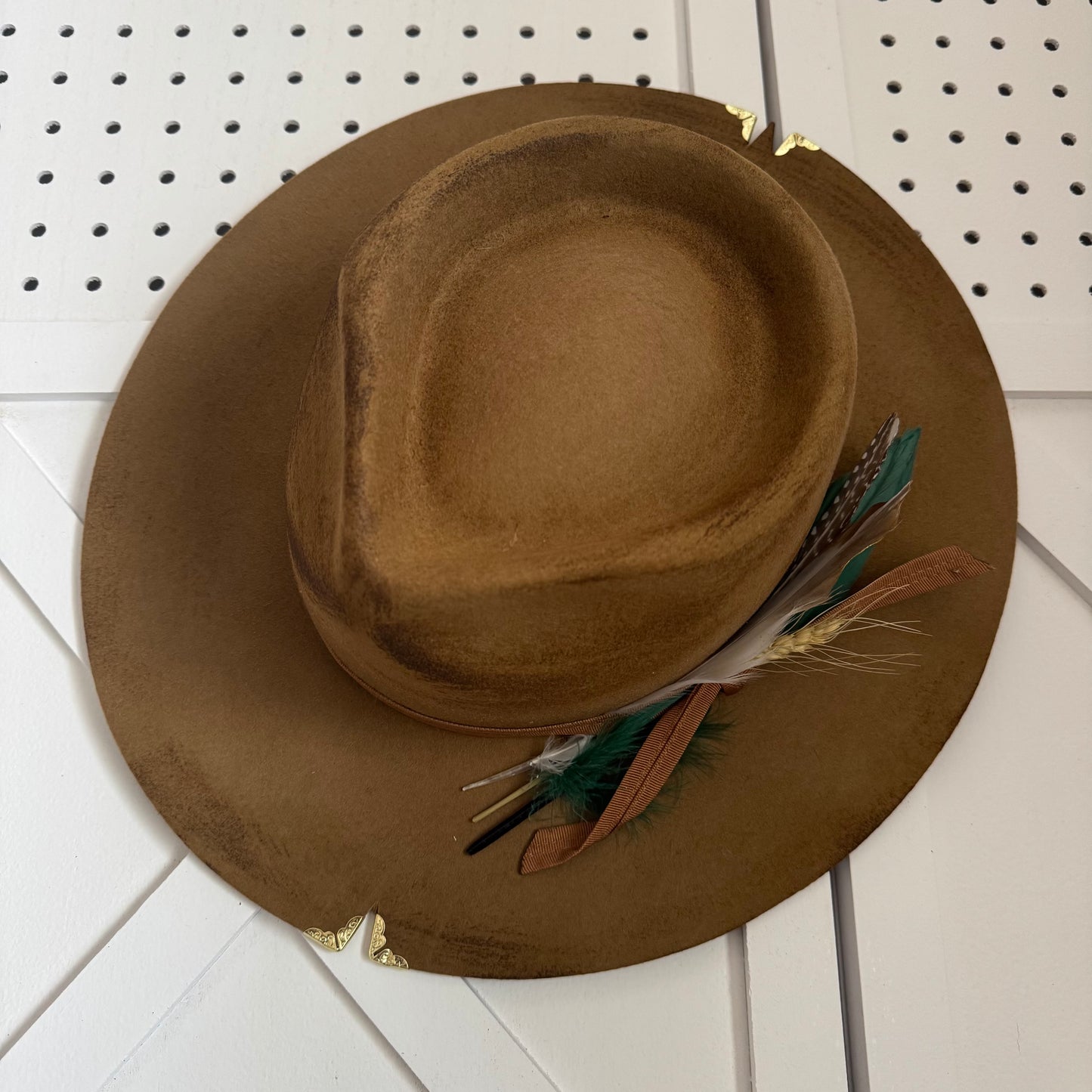 Custom LOC Wool Fedora TEAK