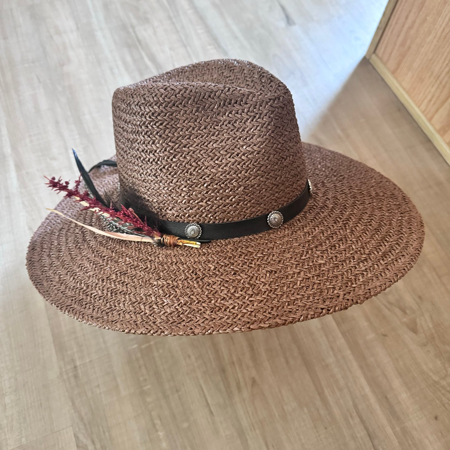 Brown Straw Fedora