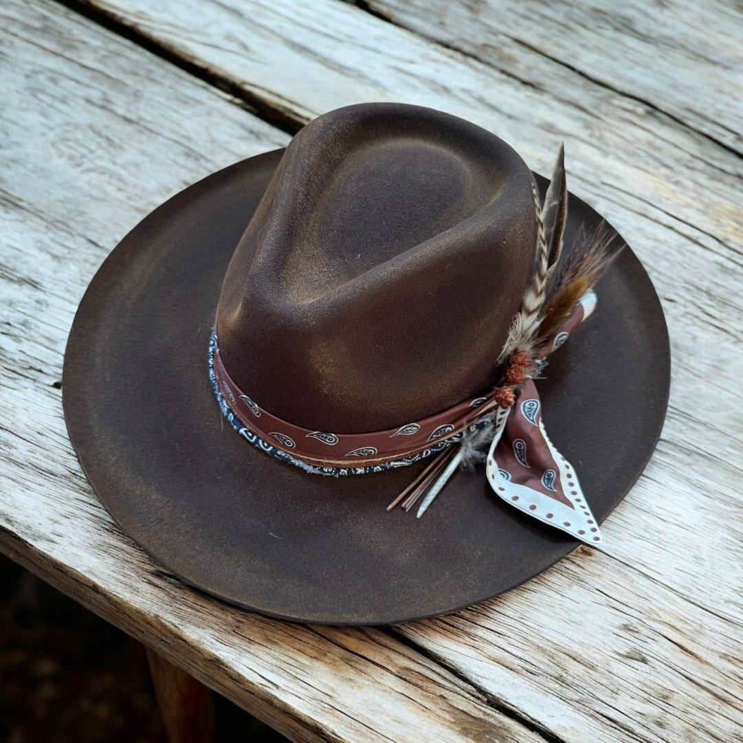 Custom Wool Curled Brim Hat