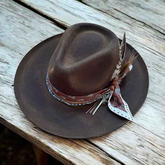 Custom Wool Curled Brim Hat