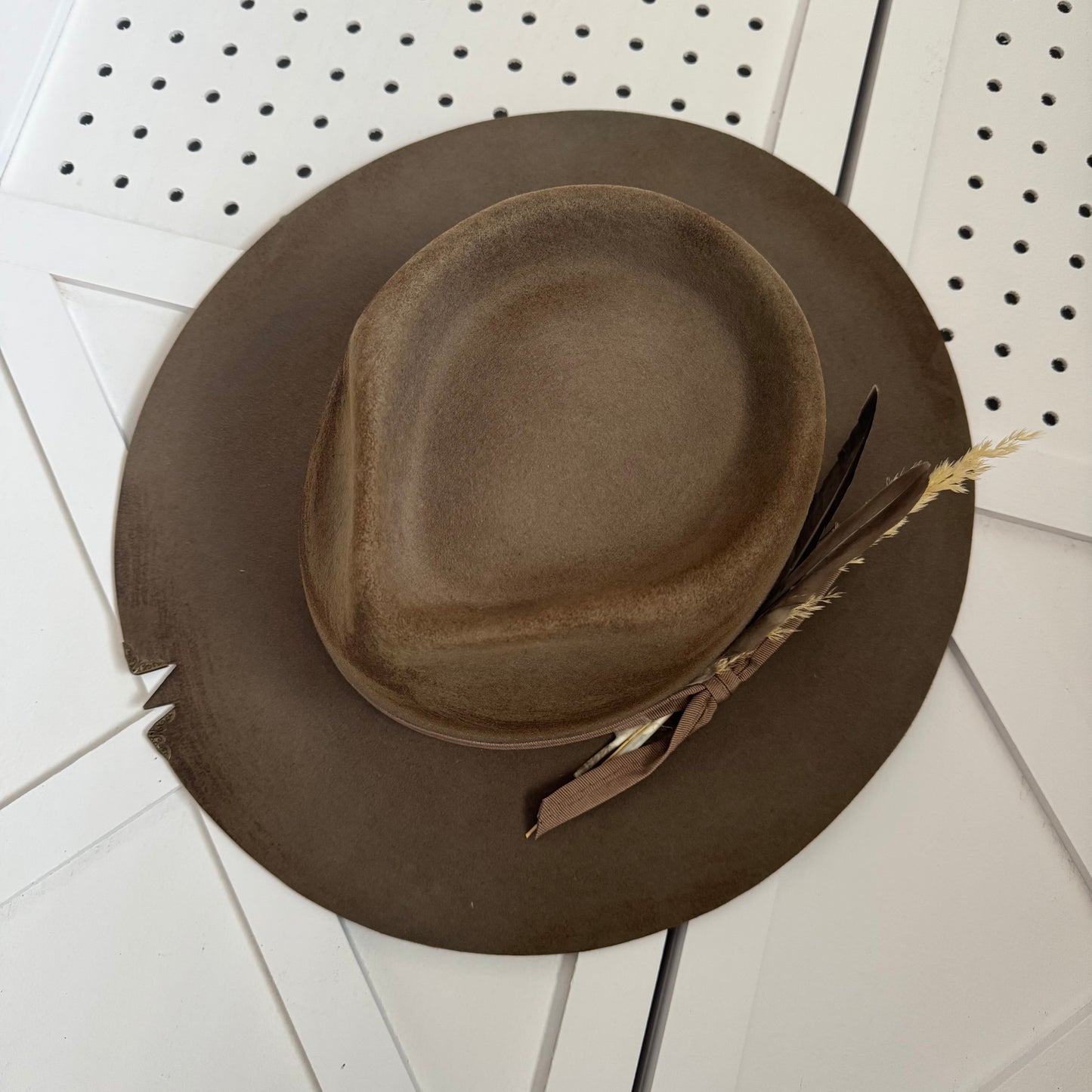 Custom LOC Wool Fedora MOSS