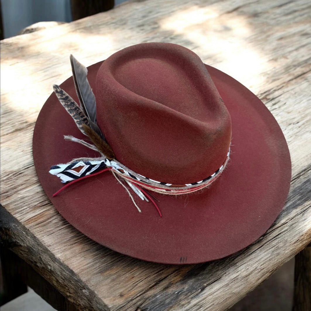 Custom Wool Curled Brim Hat