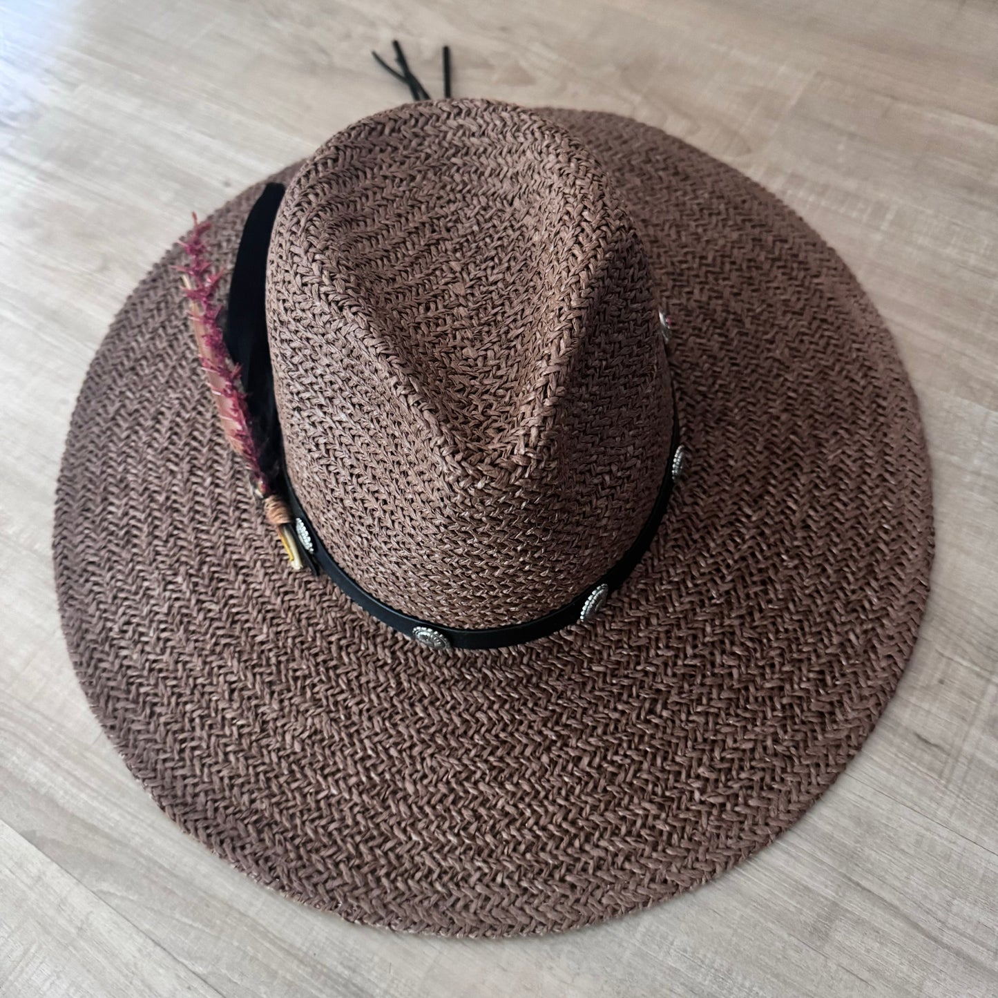 Brown Straw Fedora