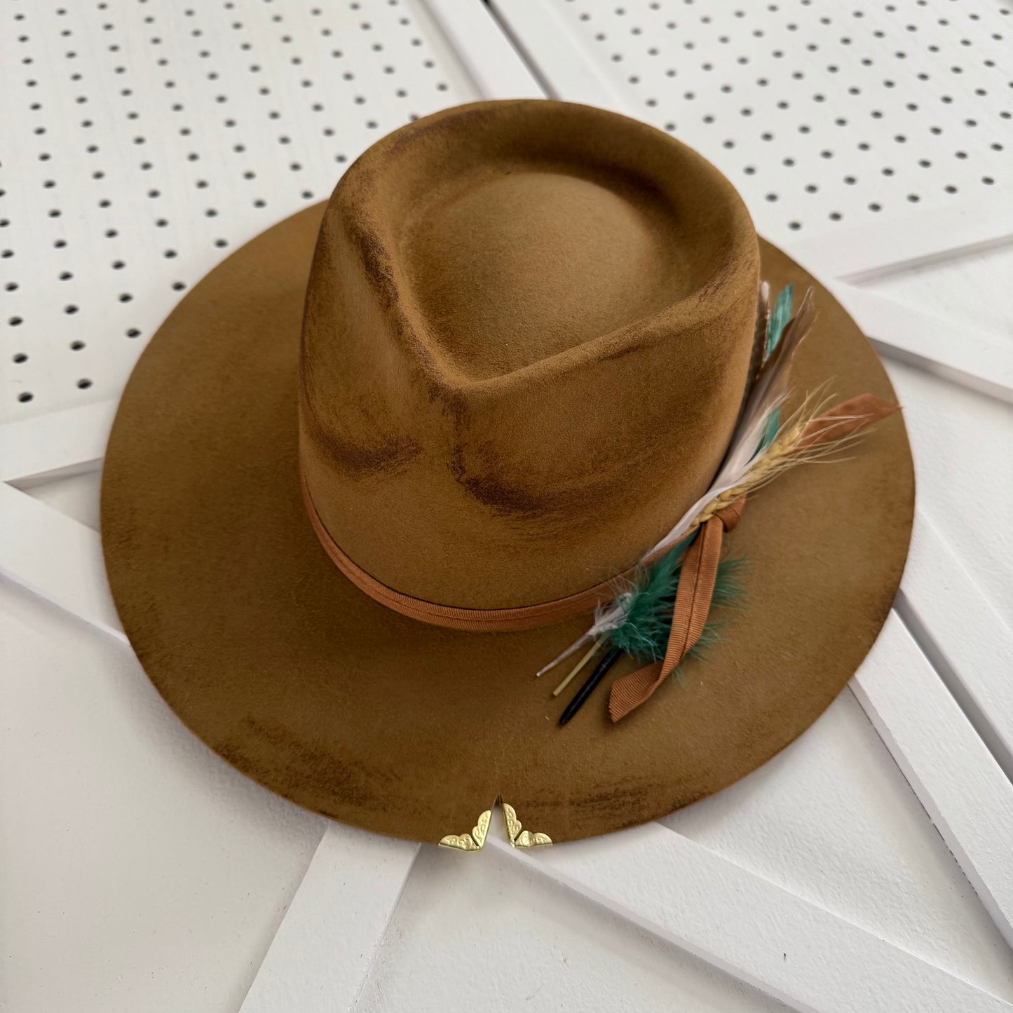 Custom LOC Wool Fedora TEAK