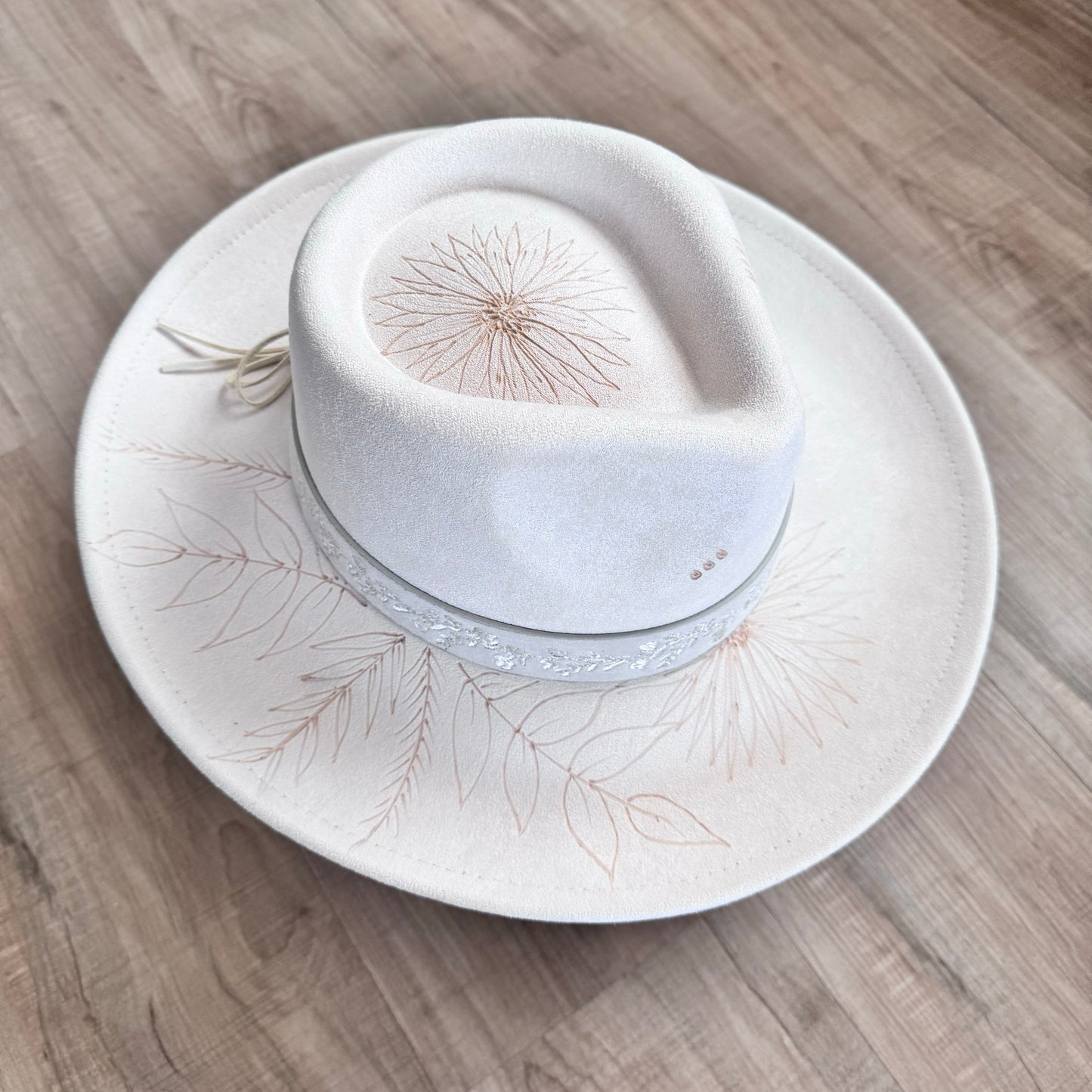 Custom Vegan Suede Rancher Style Fedora (Wide Brim)