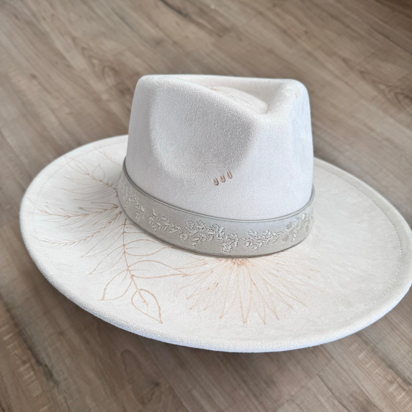 Custom Vegan Suede Rancher Style Fedora (Wide Brim)