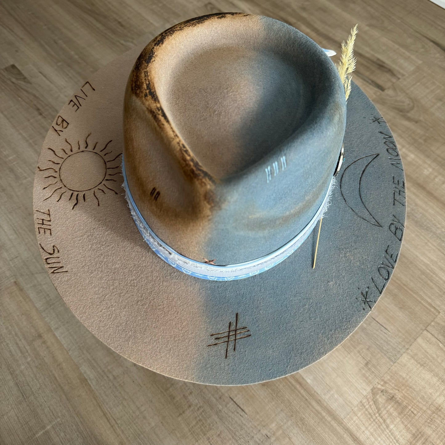 Custom LOC Two-Toned “Sun & Moon” Wool Fedora